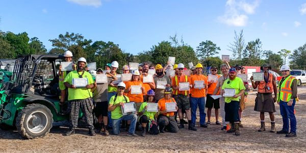 Rough Terrain On-Site Training. Pelican's View Forklift Driver Safety Training Broward County.