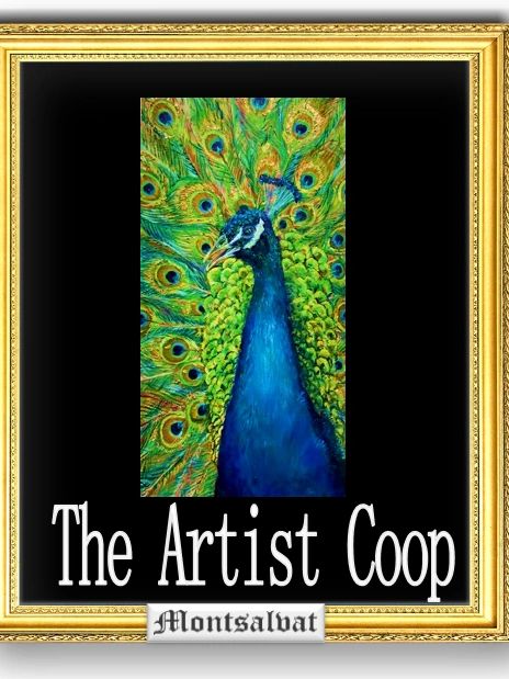 Bluey the Peacock was the insperation for this painting and the  Coop within our name. Come visit an
