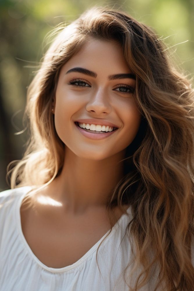 beautiful woman smiling