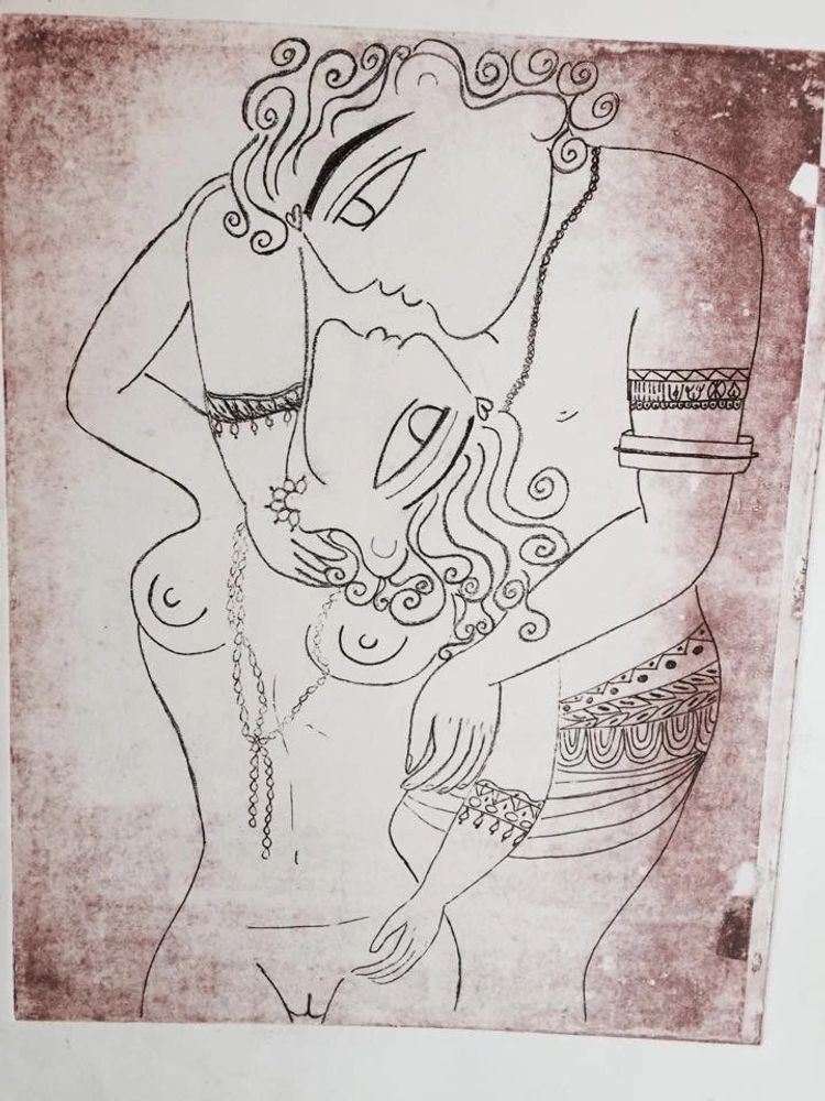 Copper plate etching by Toni Barca