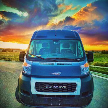 One of our Skybridge Delivery vans on a beautiful Fort Collins evening.