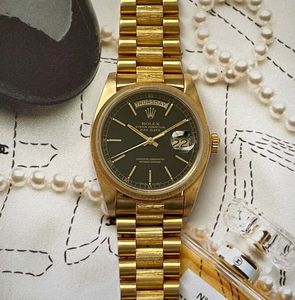 Rolex Day Date 36mm 18078 18K YG BARK Presidential rolex-day-date-36mm-18078-18k-yg-bark-presidential