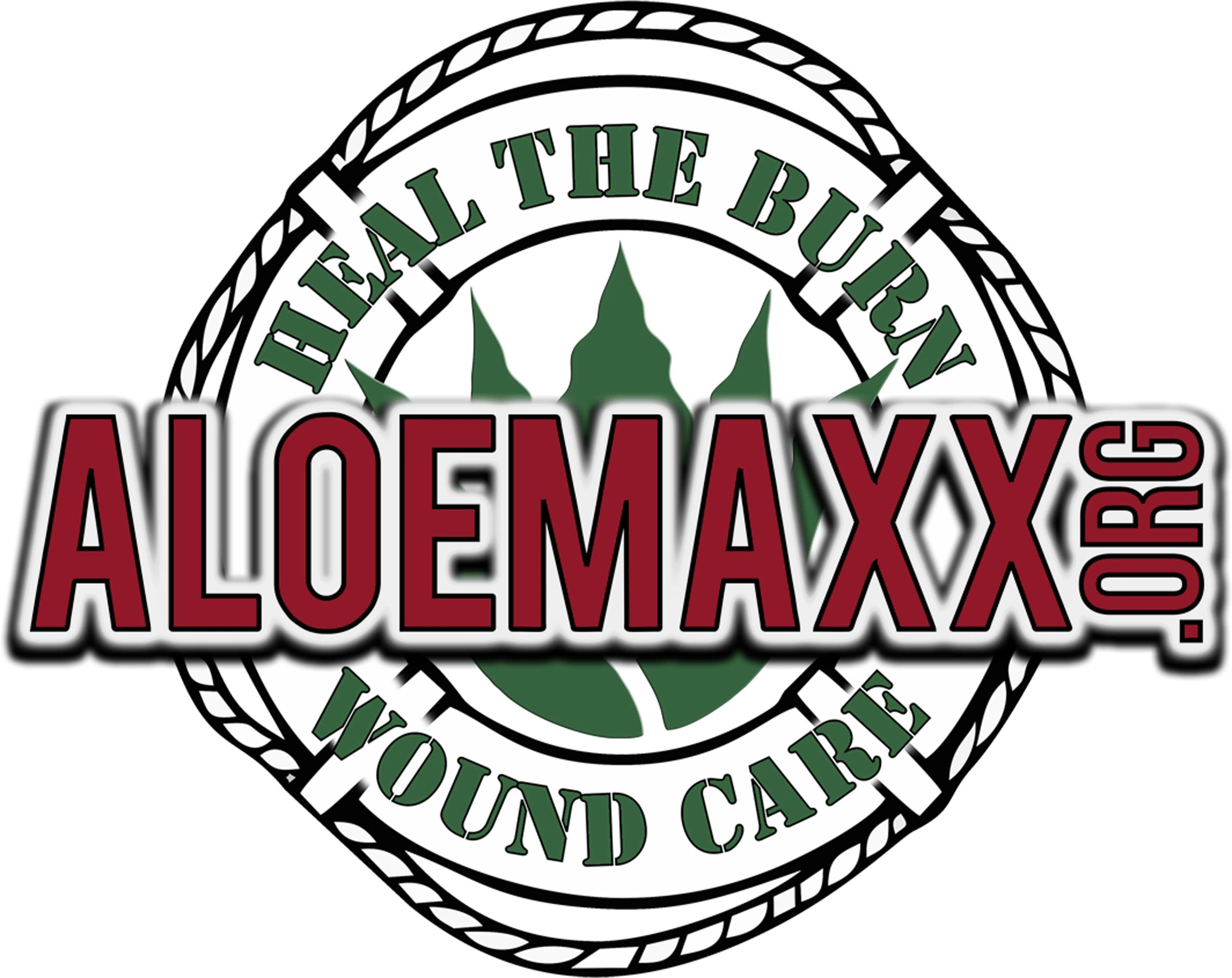 Logo for Aloemaxx 3000 with natural and health themes.