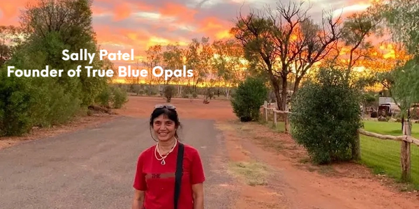 sally patel director of true blue opals at the boulder opal field of yowah for opal rough