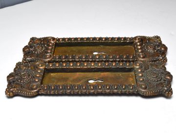 Pair bronze Russell and Erwin Normandie design pocket door pulls circa 1895 S15