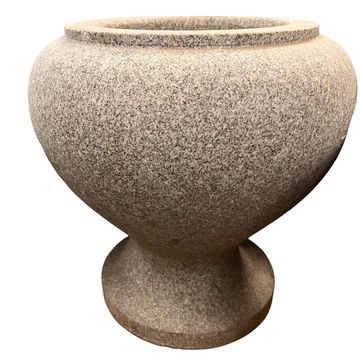pair granite garden planter urn