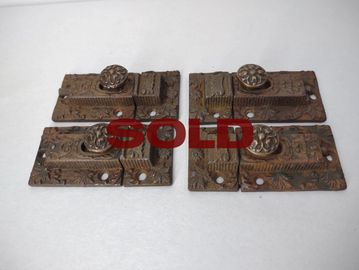 Antique Victorian late 1800s early 1900s cabinet latch set Hoosier cabinet latch set T81