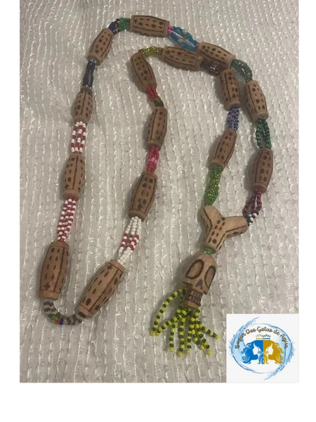 Ogbeyono Ogbe Yono Haya Obellon Long Necklace with Signs/Collar de Ogbeyono Ogbe Yono Haya con signos