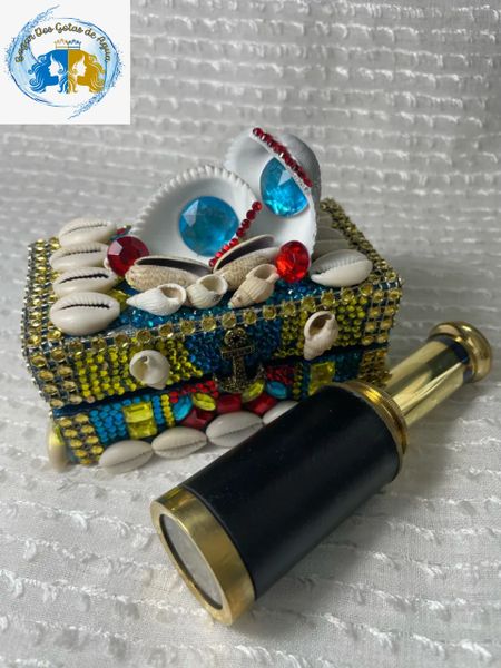 Telescope and Box for Yemaya/Telescopio y Caja decorada para Yemaya