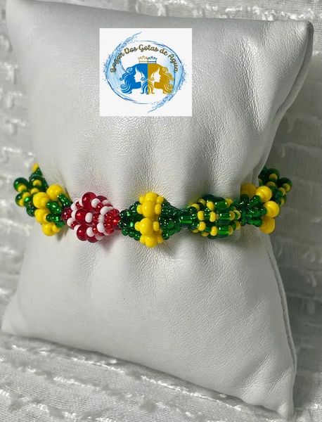 Orula and Chango mazo Bracelet 7 1/2 inches long/Ilde Ide Idde de Orula y Changode 7 1/2 pulgadas