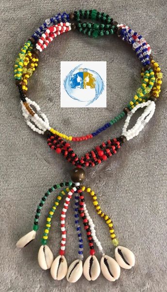 Mazo Necklace and Bracelet for 7 African Powers/Ilde Ide Idde y Mazo Eleke de 7 Potencias Africana