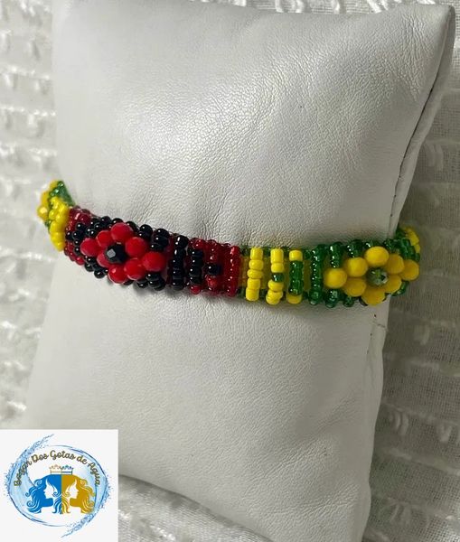 Semi-elastic Orula and Elegua Elegba Esu Bracelet/Ilde Ide Idde de Elegua Elegba Esu semi-elastico