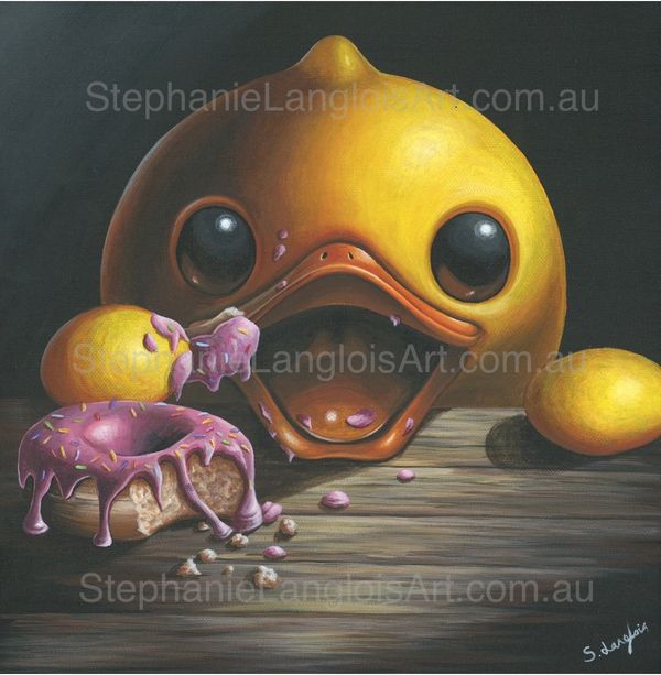 Title: Pink Doughnut V2
Medium: Acrylic on Canvas
Size: 34 x 34cm.       
Status: SOLD