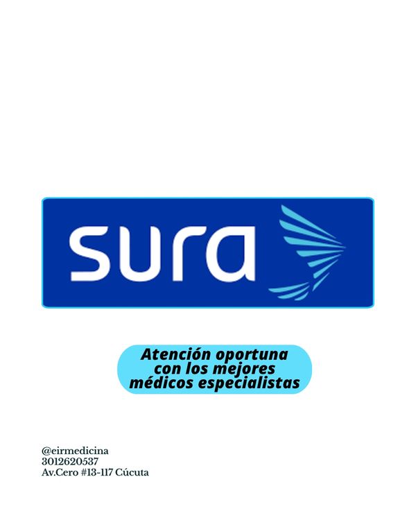Sura healthcare ad offering timely care with specialist doctors in Cúcuta.