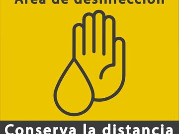 area de desinfeccion señales bioseguridad covid 19 Medellin, señalizacion, adhesivos