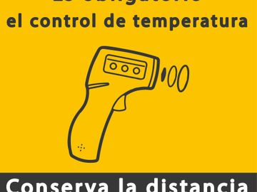 señal toma de temperatura termometro señalizacion empresas negocios
