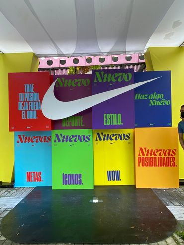 Nike, techo, scafold, carpintería, stand, ferias, eventos, impresión gran formato. Medellin
