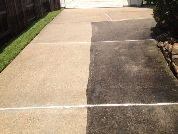 Power washed drive way