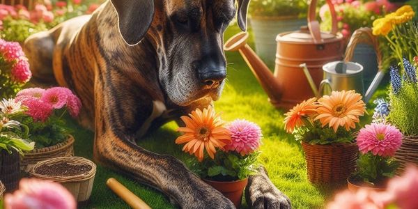 A vibrant sunset over a calm ocean, with silhouettes of palm trees in the foreground.