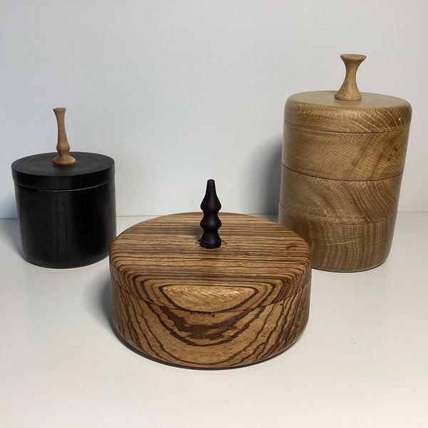 Wooden storage boxes