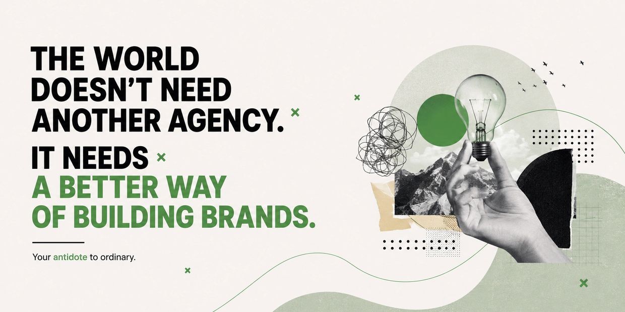 Inspirational message about building brands creatively.