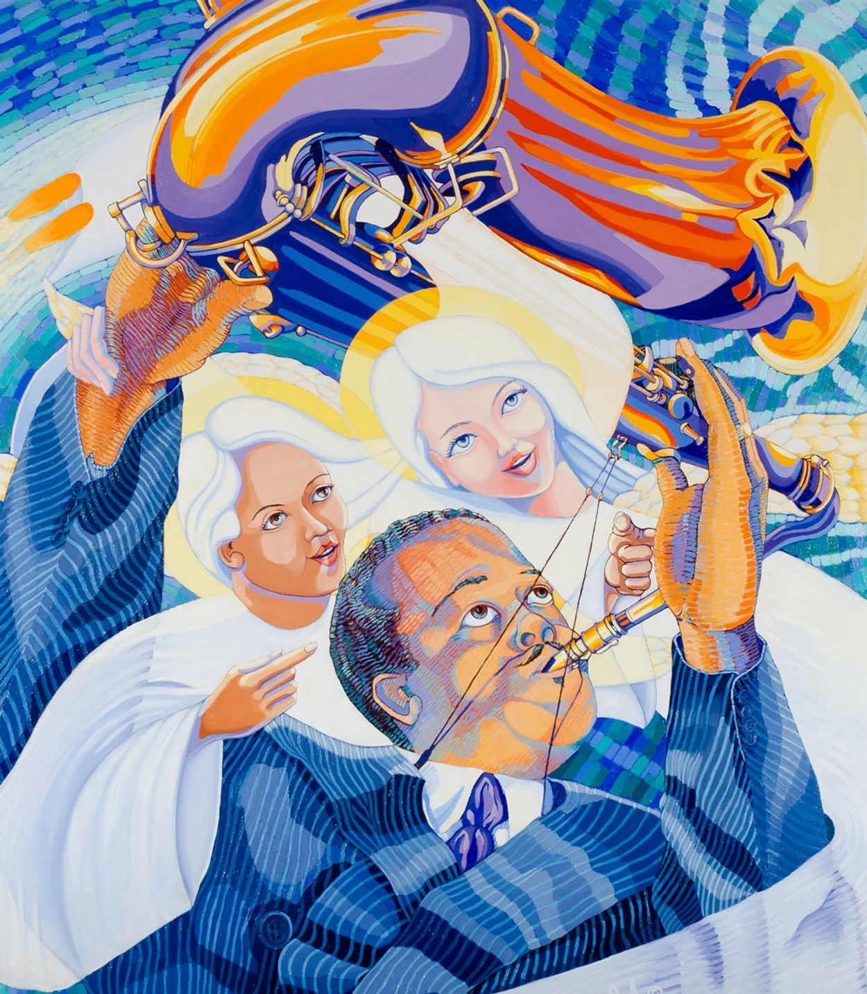Jazz oil painting by Fred Nold