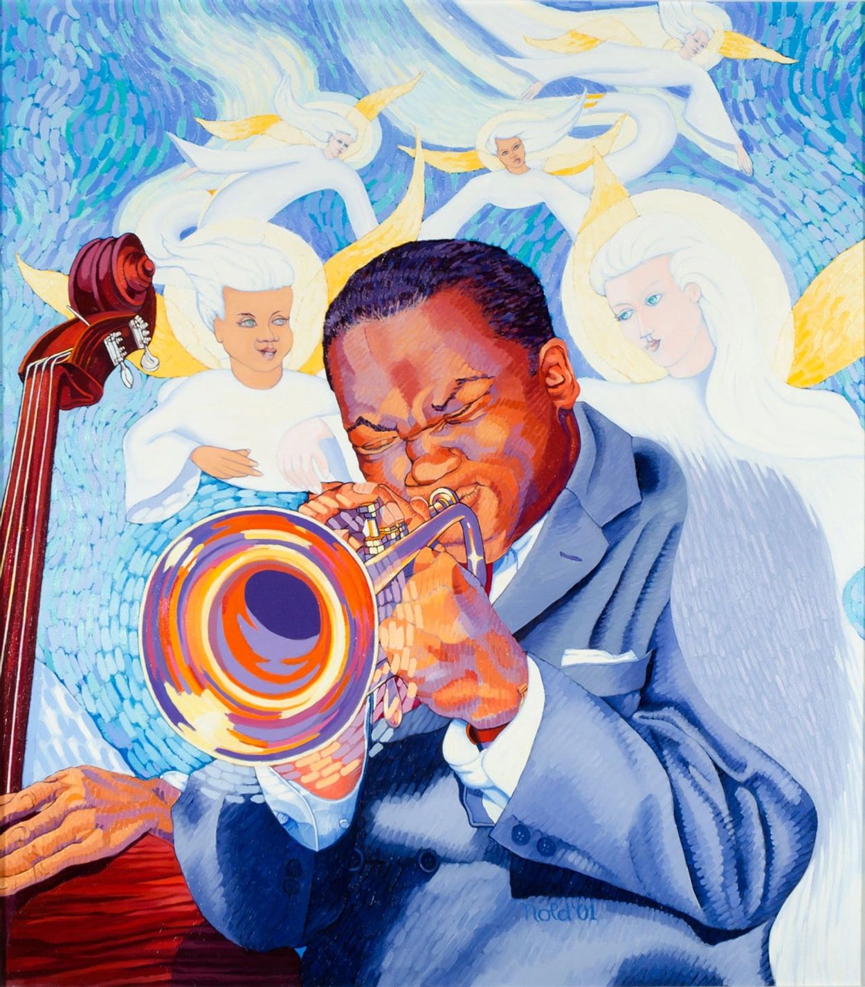 Jazz oil painting by Fred Nold