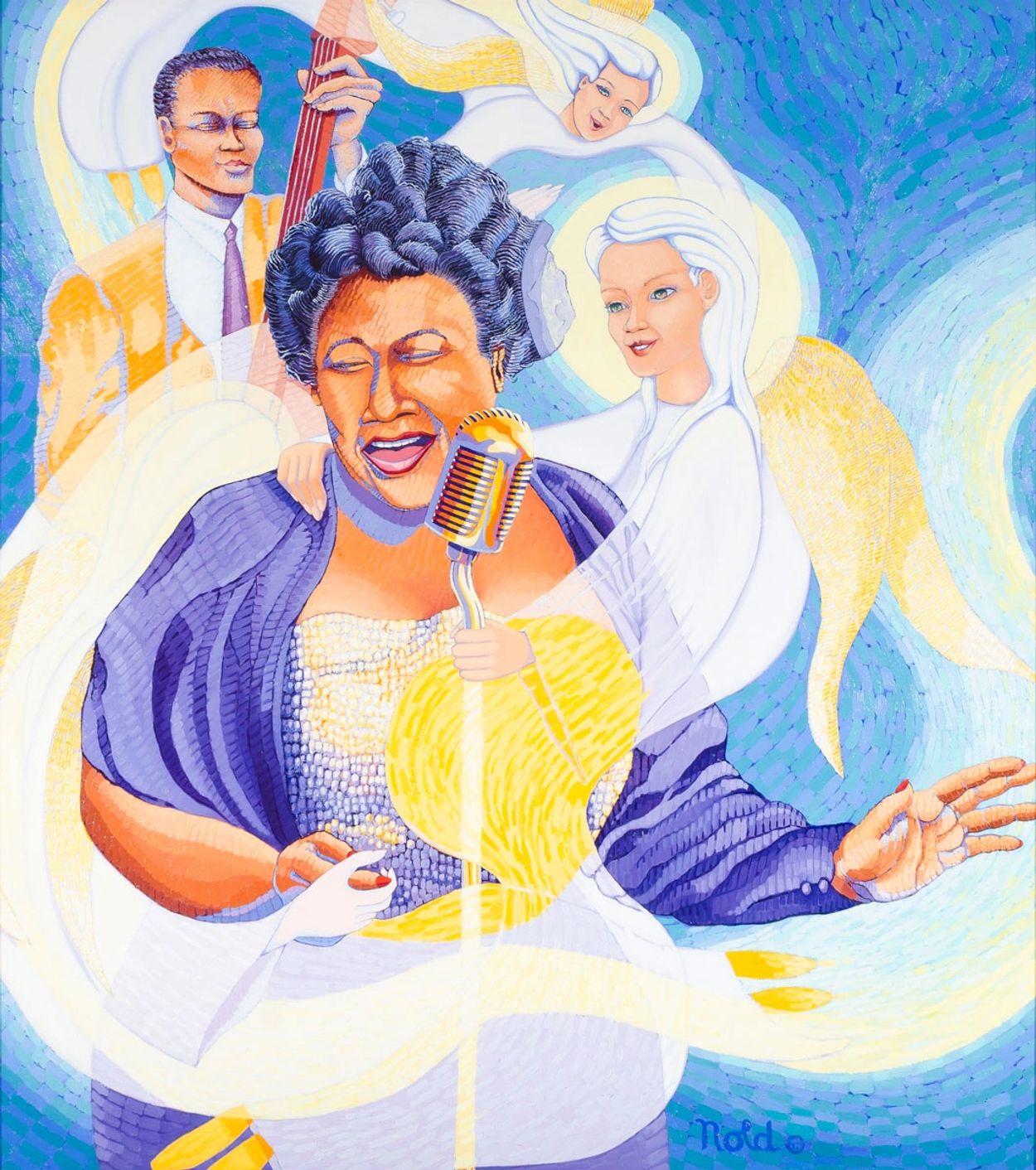 Jazz oil painting by Fred Nold 
