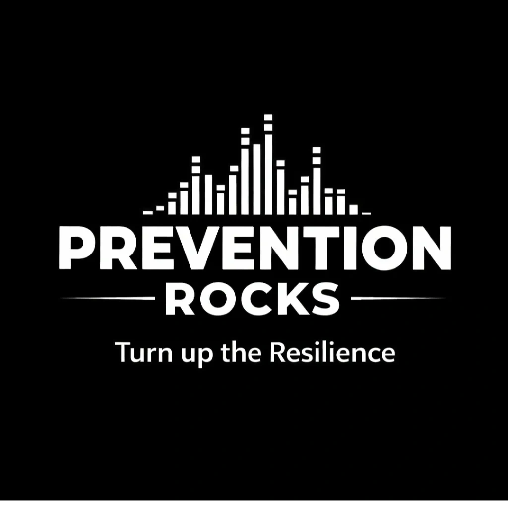 Prevention Rocks Logo and tag line Turn up the resilience