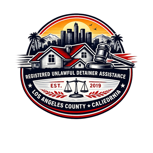 Registered Unlawful Detainer Assistance logo for Los Angeles County, California.