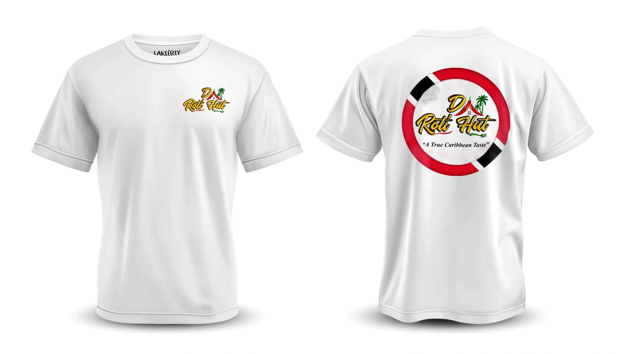 White background with two white t shirt