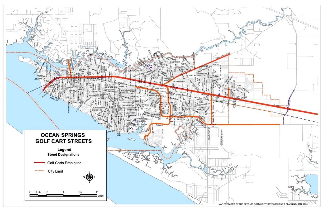 Areas Where Golf Carts Are NOT Allowed