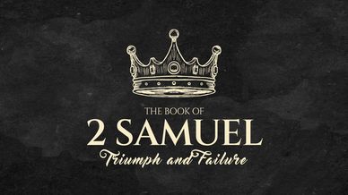 Title card for the biblical Book of 2 Samuel with a crown illustration.