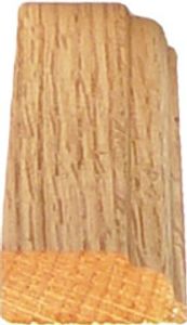 Wood piece with distinct grain and a beveled edge.
