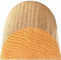 Close-up of a wooden surface showing two different wood textures.