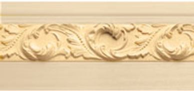 M3-35 baseboard with swirling leaf.