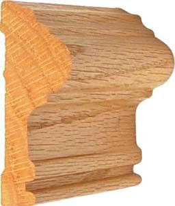 Wooden molding with a detailed profile design.