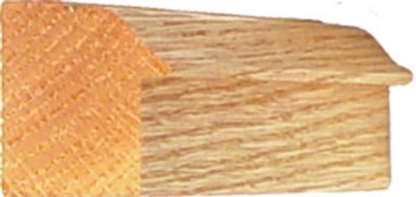 Wooden plank with a corner covered by orange textured material.