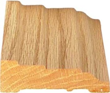 Wooden molding with a natural finish and decorative profile.