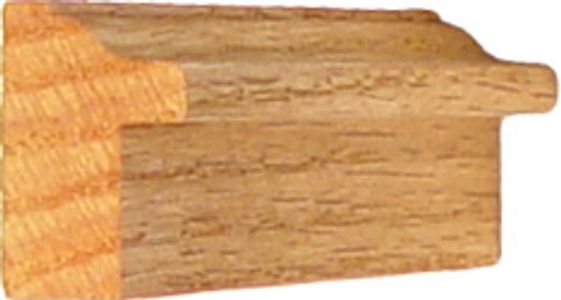 Close-up of a wooden molding piece with detailed grain.