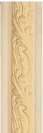 Ornate beige decorative molding with intricate floral patterns.