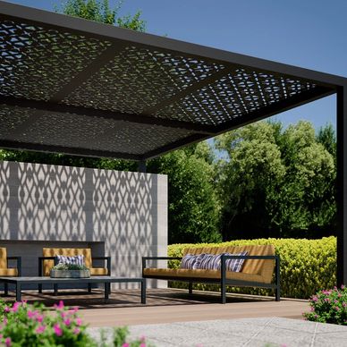 100 ideas de Celosías para terrazas y exteriores  celosías, decoración de  unas, techo de pérgola