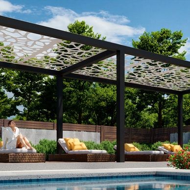 100 ideas de Celosías para terrazas y exteriores  celosías, decoración de  unas, techo de pérgola