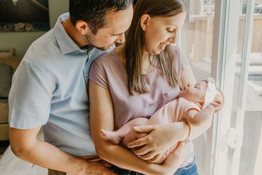 Newborn photos at home