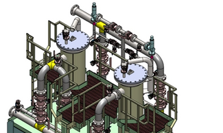 3D model of APSL 2 x 100% cartridge filter package.