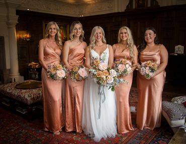 Bride  tribe natural makeup at Dorfold Hall for Bride and Bridesmaids