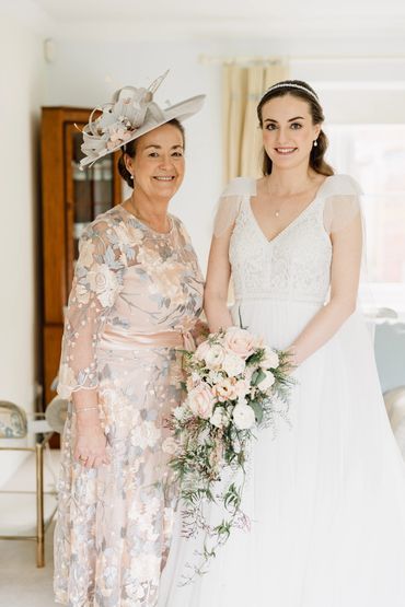 Timeless elegant natural bridal makeup at Capesthorne Hall for this bride and mother of the bride