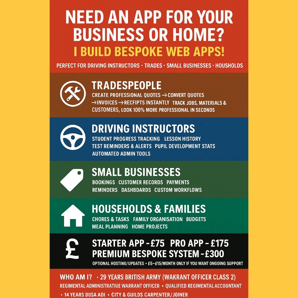 Logo for Greg's WebApps with a stylized G icon and website URL.