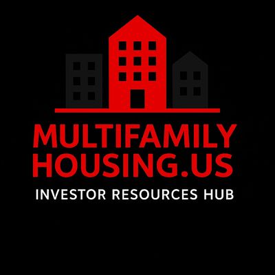 Logo for Multifamily Housing US investor resources hub with building icons.