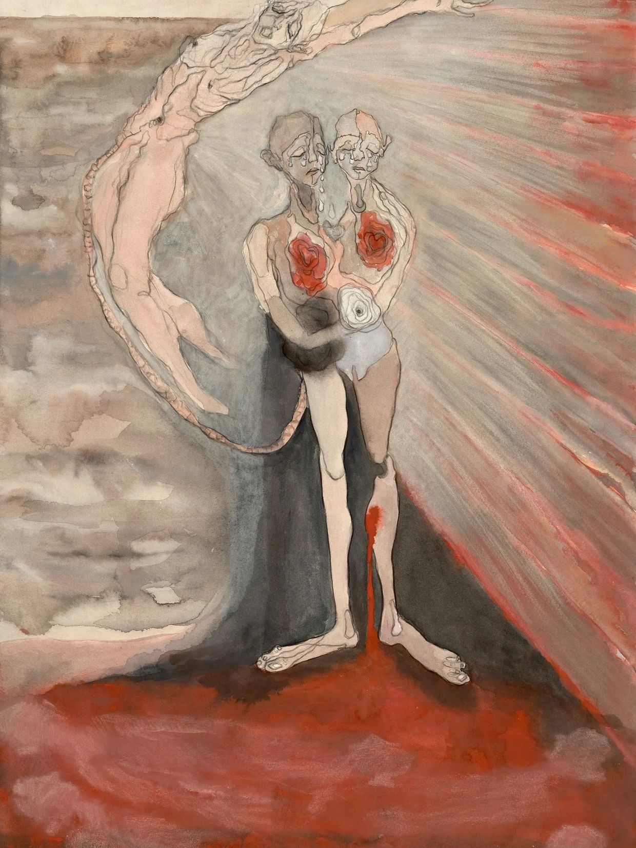 Two women embracing